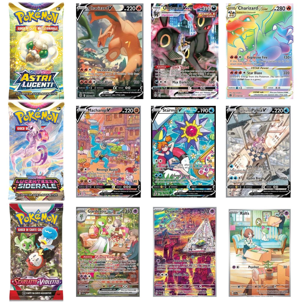 Pokéball Tin - Astri, lucentezza, scarlatto - 3 Packs da 10 cards [Italiano]