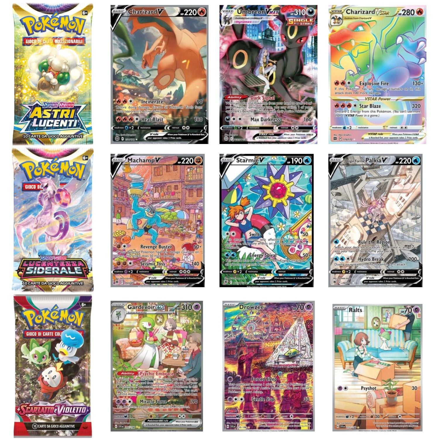 Pokéball Tin - Astri, lucentezza, scarlatto - 3 Packs da 10 cards [Italiano]