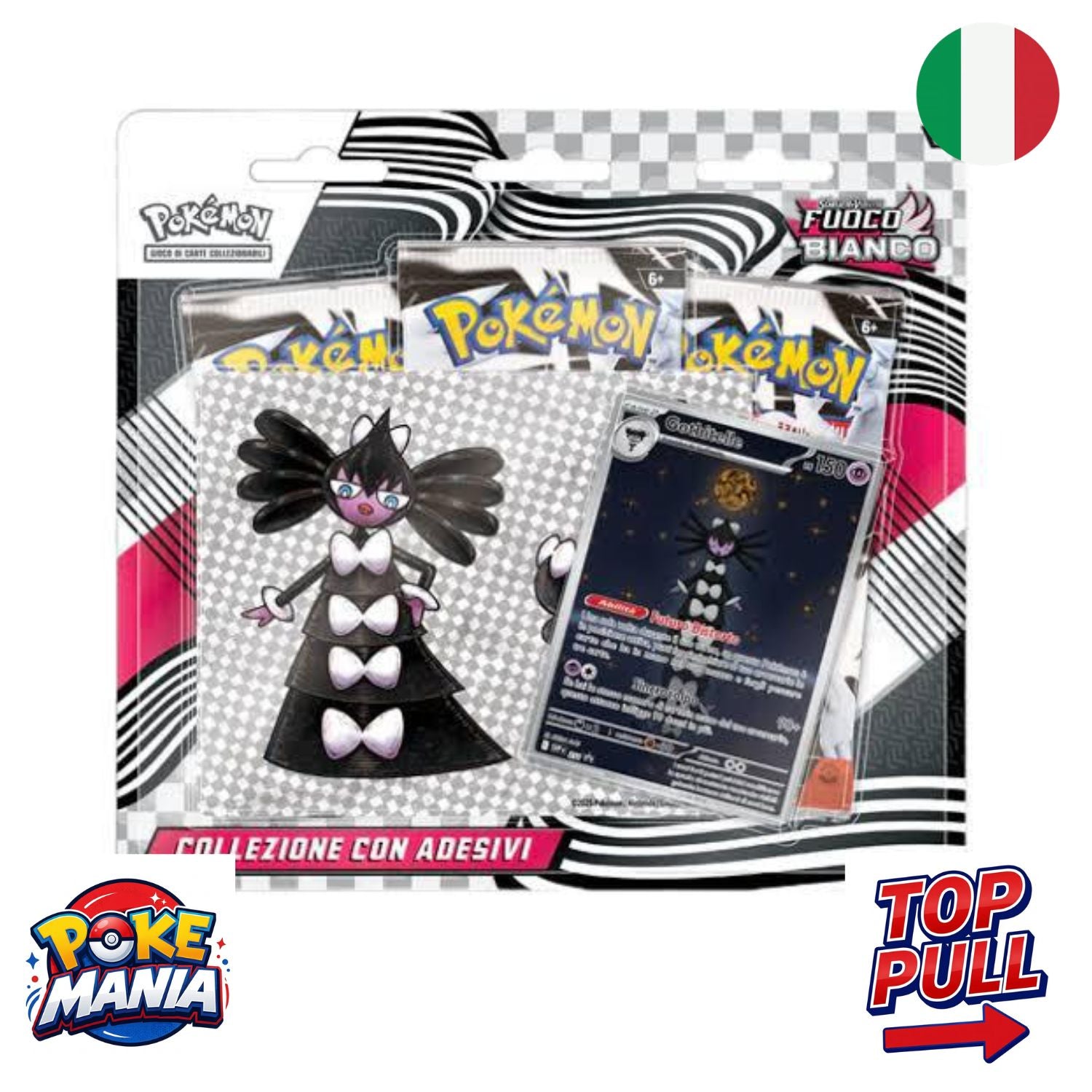 Fuoco Bianco Collezione con Adesivi - 3 Packs da 10 cards [Italiano]